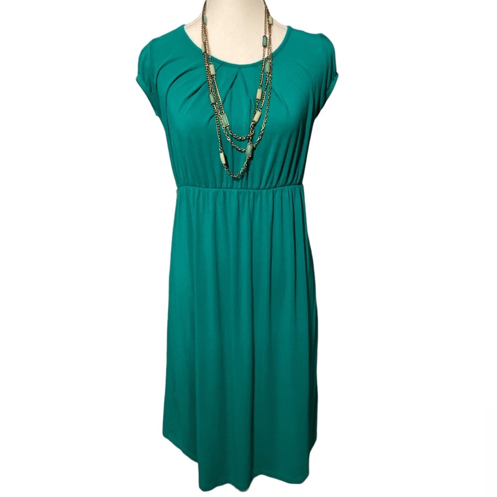 **HP** ASOS Empire Waist Green Midi Dress